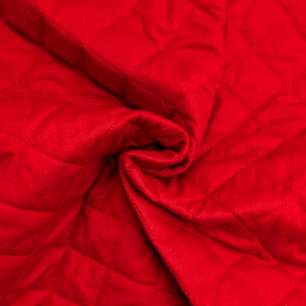 Quilted Polycotton RED